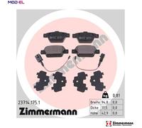 BRAKE PAD SET DISC BRAKE 23714.175.1 FOR FIAT LANCIA 198A5.000/A8.000 2.0L 4cyl