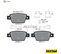Textar Car Brake Pad Rear Integrated Wear Warning Contact For Chrysler 2371403