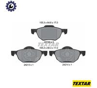 Front Brake Pad Set With Acoustic Wear Warning Fits Honda Accord TEXTAR 2372001