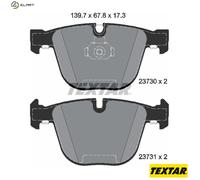 Textar Rear Brake Pads 2373001 – Prepared for Wear Indicator – Genuine OE Set of 4