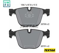 Textar Rear Brake Pads 2373001 – Prepared for Wear Indicator – Genuine OE Set of 4