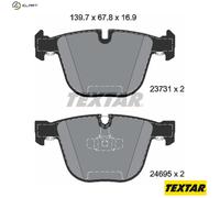 Rear Brake Pad Set For Disc Fits Alpina B7 BMW 5 Series 7 Series TEXTAR 2373101