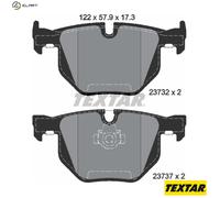 Brake Pad Set Rear Teves System Fits BMW 5 Series 6 Series TEXTAR 2373201