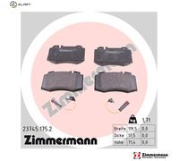 Brake pads 23745.175.2 ZIMMERMANN for MERCEDES-BENZ S-CLASS C-CLASS SL E-CLASS