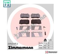 ZIMMERMANN 23745.975.2 Brake pad set
