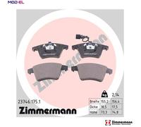 ZIMMERMANN 23746.175.1 Brake pad set