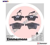ZIMMERMANN 23747.185.1 Brake pad set