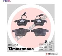 ZIMMERMANN 23747.185.1 Brake pad set