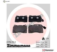 ZIMMERMANN 23756.155.2 Brake pad set