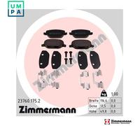BRAKE PAD SET DISC BRAKE 23760.175.2 FOR ALFA ROMEO LANCIA 1.9L 844A2.000 2.0L
