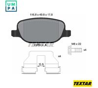 Fits TEXTAR 2376001 BRAKE PADS /R/ALFA 159 1.8-3.2 05- ✅UK Seller
