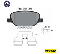 BRAKE PAD SET DISC BRAKE 2376002 FOR ALFA ROMEO LANCIA 939 A6.000 1.9L 4cyl 159