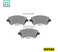 Textar Front Brake Pads fits Toyota Corolla 1.8 Flex 2376601