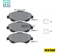 Textar Front Brake Pads fits Toyota Avensis Corolla 2376802