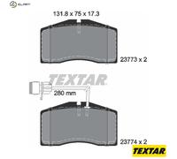 Textar Brake Pad Set 2377301 – Disc Brake for Audi A8 D2