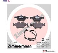 ZIMMERMANN Brake Pad Set 23793.200.2 - Disc Brake for BMW 5 Series E60/E61
