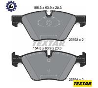 Front Brake Pad Set Prepared For Wear Indicator Fits BMW 5 Series X1 TEXTAR