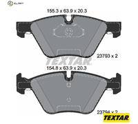 Front Brake Pad Set Prepared For Wear Indicator Fits BMW 5 Series X1 TEXTAR