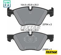 Brake Pad Set For Disc Front Teves System Fits BMW 3 Series X1 Z4 TEXTAR 2379401