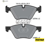 Brake Pad Set For Disc Front Teves System Fits BMW 3 Series X1 Z4 TEXTAR 2379401