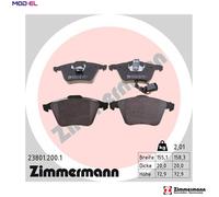 ZIMMERMANN 23801.200.1 Brake pad set