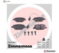 ZIMMERMANN Brake Pad Set 23811.180.2 Disc Brake for Alfa Romeo Giulietta 2.0L 4cyl