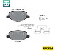 Brake Pads Full Set Of 4 Rear + Brake Caliper Screws 2381101 Textar Alfa Romeo
