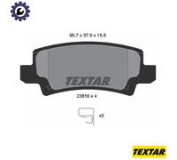 Rear Brake Pad Set With Acoustic Wear Warning Fits Toyota Corolla TEXTAR 2381601