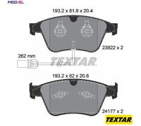 Textar 2382201 Front Disc Brake Pad Set Fits Bentley