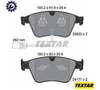 Textar Front Brake Pads fits Bentley Continental Flying Spur 2382201