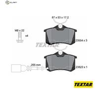 Brake pads 2382301 TEXTAR for VW SEAT