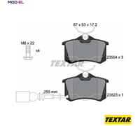 Textar 2382301 Rear Disc Brake Pad Set Fits Seat VW