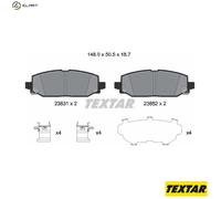 BRAKE PAD SET DISC BRAKE 2383101 FOR JEEP EC1 2.0L EBH 2.1L 4cyl WRANGLER IV