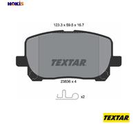 Textar Front Brake Pads 2383601 – Fits Great Wall Tengyi V80 & Toyota Avensis Verso – OE Set of 4
