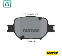 TEXTAR 2386401 Brake Pads Set Front for Corolla IS Celica Crown Matrix TC