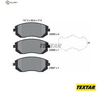 Textar 2386501 Front Axle Disc Brake Pad Set Fits Subaru