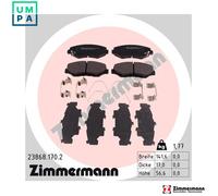 ZIMMERMANN 23868.170.2 Brake pad set