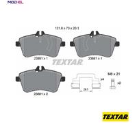 Textar Front Brake Pads 2388101 – Full Set of 4 with Accessories – Fits Mercedes‑Benz A/B‑Class