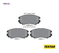Brake Pads Full Set Of 4 Front 2389101 Textar Hyundai Kia