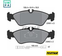 Brake Pads Full Set Of 4 Rear 2390101 Textar Mercedes VW