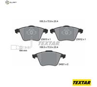 Textar Brake Pad Set 2391301 Front – Genuine OE, Integrated Wear Warning Contact (4 pcs)