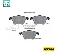 Textar Brake Pad Set 2391301 Front – Genuine OE, Integrated Wear Warning Contact (4 pcs)