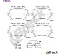 BRAKE PAD SET DISC BRAKE 23914 00 704 00 FOR SKODA SUPERB/II YETI VW CC/SEDAN