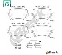 BRAKE PAD SET DISC BRAKE 23914 00 704 00 FOR SKODA SUPERB/II YETI VW CC/SEDAN