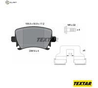 Brake Pad Set, disc brake TEXTAR 2391401 for AUDI A3 (8P1) 1.2 2010-2012