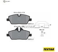 Textar Front Brake Pads 2391503 - Full Set of 4 with Accessories for Mini Clubman, BMW 1 Series