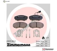 Brake pads 23917.195.2 ZIMMERMANN for PEUGEOT FIAT CITROËN