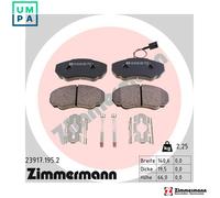 Brake pads 23917.195.2 ZIMMERMANN for PEUGEOT FIAT CITROËN