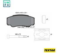 Textar Brake Pad Set 2392101 Rear – Full Set of 4 with Accessories