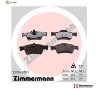 ZIMMERMANN 23924.980.1 Brake pad set